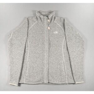 The North Face Crescent Sunset Full Zip Fleece Jacket Grey Heather Womens L